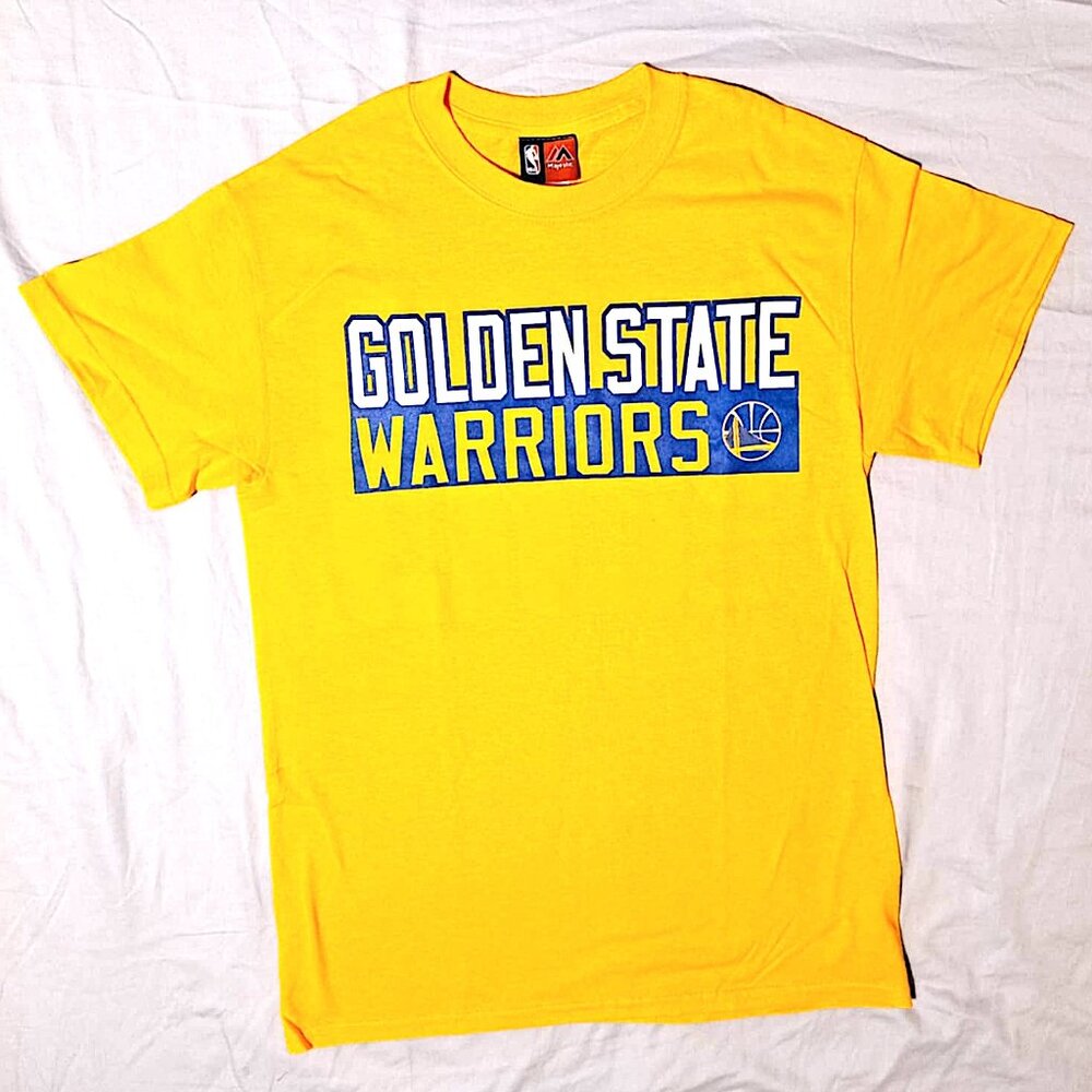 Stephen Curry Golden State Warriors #30 Majestic Yellow T-Shirt Men’s Small